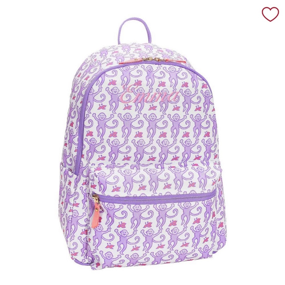 Roller Rabbit Pink Monkey Colby Backpack